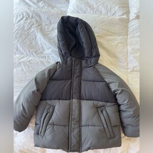 Zara Two-Tone Gray Toddler Puffer Jacket size 18-24M in perfect condition